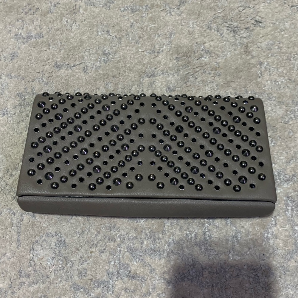 Aldo Mini Purse Gray and Black Studs